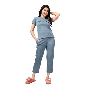 Pyjamas d'hiver pour femmes, ensemble chaud et épais en coton, vêtements de nuit, fabricant de marques privées - Product Image 1