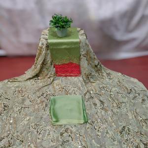 Super Quality Latest Fashion Somalian <b>Brasso</b> Dirac With Floral & Leafy Pattern And Intricate Tube Beads Work For Somalian Wear - Product Image 1