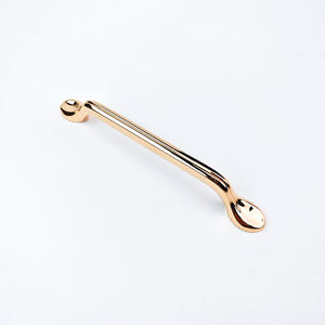 High Quality shinny Brass back plate pull Handle Metal use Office Restaurant Hotel Home Pull <b>door</b> Handle drawer new style - Product Image 4
