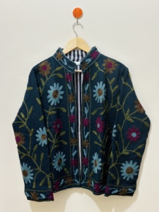 Hand Embroidered Floral <b>Velvet</b> Breathable Eco-Friendly High Quality Customizable Jacket Boho Style O-Neck Collar Full <b>Women</b> - Product Image 6