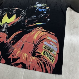 DUAA nueva camiseta de manga corta perforada con diamantes de imitación estilo americano vintage para hombre, tendencia de verano - Product Image 5