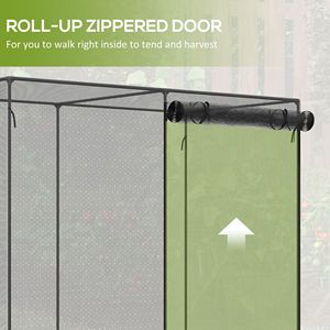 Rete da Giardino per Coltivazione 6x3ft con Porte con Cerniera, Borsa per il Trasporto e Picchetti di Fissaggio, Nera - Product Image 6