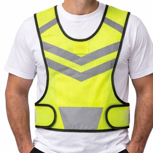 High Visibility Safety Vest <b>Reflective</b> Yellow Mesh Adjustable Straps Class 1 Work Wear Pockets - Product Image 1