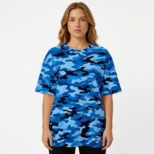 Camiseta de Manga Corta Holgada de Primera Calidad para Mujer, Cuello Redondo, Estampado Floral de Hojas, Cómoda de Usar - Product Image 3