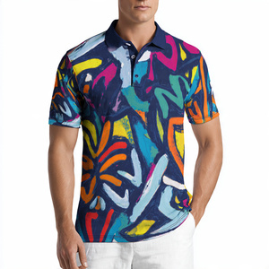 Polo de Golf Estampado de Alta Calidad para Hombre, Camiseta Polo de Manga Corta Sublimada para Verano, Polo Ligero Estampado para Hombre - Product Image 1