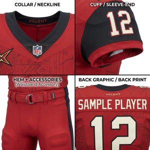 Uniforme de Fútbol Americano Monocromático Elite Pro-Cut, Personalizado, de Spandex y Poliéster Elástico, para Equipos Juveniles y Adultos, Fábrica OEM - Product Image 4