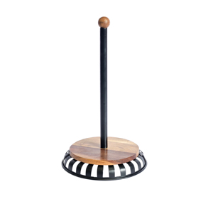 Modern Mixed Material Iron-Wood <b>Paper</b> Towel Holder Metal Table Top Utility Engraved <b>Paper</b> <b>Tissue</b> Holder Geometrical <b>Tissue</b> Rack - Product Image 4