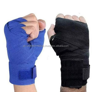 Guantes de boxeo de algodón elásticos de medio dedo para hombres y mujeres para Muay Thai y envoltura de mano, guantes interiores, equipo de protección - Product Image 1