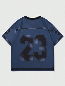 Maillot de football américain en gros, col en V oversize, manches courtes, unisexe, personnalisable, pour équipe, fournisseur OEM - Product Image 2