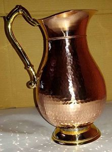 Ensemble de carafes en cuivre pour restaurants et hôtels, vaisselle en métal pour servir l'eau et les jus, durable, réutilisable, pour cuisine et salle à manger - Product Image 4