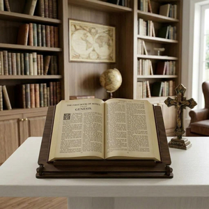 Soporte de Madera para Libros, Soporte para Libros de Cocina, Soporte para Laptop, Soporte para Tablet, Reposapapeles de Madera, Soporte para Recetas de Cocina, Organizador de Escritorio, Soporte Portátil para Dispositivos - Product Image 3
