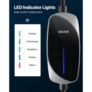 เครื่องชาร์จ1/2ในรถยนต์ไฟฟ้า16แอมป์แบบพกพารุ่น Tesla เครื่องชาร์จไฟในรถยนต์ไฟฟ้าขนาด25ฟุต120V-240V ไฟ LED แสดงสถานะ nacs - Product Image 5