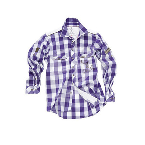 Traditional German Bavarian Oktoberfest Casual Shirts Men 100% Cotton Broadcloth <b>Long</b> <b>Sleeve</b> Checkered Pattern Turn-down Collar - Product Image 3