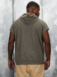 Sudadera sin mangas de algodón lavado con estrellas de diamantes de imitación, estilo urbano oversize, estilo gimnasio, proveedor de producción de ropa personalizada - Product Image 2