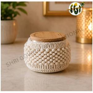 Porte-bougie rond en verre portable - Product Image 2