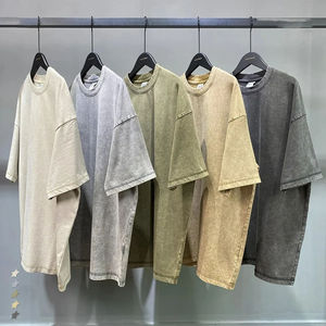 T-shirt Homme Oversize à Manches Longues en Coton Lourd 210g, Respirant et Chaud, Style Streetwear Formel, Effet Délavé Vintage, avec Logo Personnalisé - Product Image 1