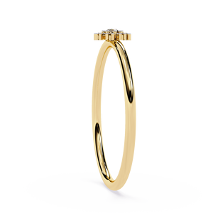 Anillos de oro macizo de 14k para mujer con diamantes de corte redondo de diseño minimalista, para regalo, compromiso, aniversario, boda - Product Image 4
