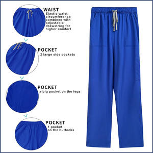 Conjunto de Uniforme Médico Unisex para Doctor y Enfermera, Uniforme de Hospital, Clínica, Cirujano, Enfermería, Spandex/Poliéster Tejido - Product Image 2