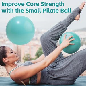 Ballon d'exercice Pilates de 9 pouces pour la gym, le yoga, l'entraînement du tronc, l'amélioration de la stabilité et l'équilibre (demi-ballon) - Product Image 4