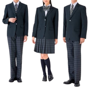 Jupe plissée bleue à carreaux pour filles, uniforme scolaire avec chemise blanche à manches courtes et cravate, en coton, uniforme de lycée - Product Image 6