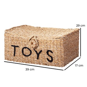 Ensemble de 2 paniers de rangement faits à la main en jonc de mer et en jute, fabriqués au Vietnam - Product Image 3