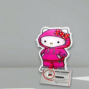 Private Label Reusable Eco-Friendly Flower Heart Butterfly Hello Kitty Pink Hoodie Acrylic <b>Magnetic</b> Lash Tiles <b>Eyelash</b> Extension - Product Image 6