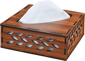 Porte-serviettes en bois pour table à manger, organiseur de mouchoirs fait main, utilisation écologique pour la cuisine et les restaurants - Product Image 4