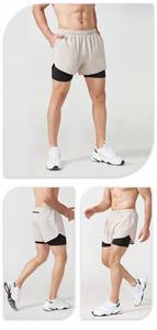 Shorts de sport personnalisés pour hommes et femmes, avec logo, imprimé intégral, respirants, en maille perforée, à séchage rapide, pour le badminton, le tennis de table et la gym, avec poches. - Product Image 6