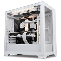 Boîtier PC Gaming Panoramique Vue Mer en Gros, Double Verre Trempé, Châssis de Bureau MATX Mid-Tower, Cabinet d'Ordinateur d'Usine