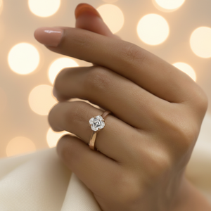 Trendy Classic 1.50 CT Asscher Cut Moissanite 925 Sterling <b>Silver</b> <b>Silver</b> Plated Prong <b>Solitaire</b> Engagement <b>Ring</b> Wedding - Product Image 3