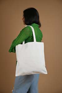 Sac de toilette personnalisé en toile de coton recyclé écologique grande capacité pour femme, petit trousseau de maquillage à fermeture éclair pour usage personnel - Product Image 4