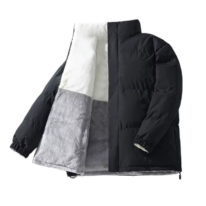 Veste matelassée imperméable et respirante doublée polaire pour enfants, style urbain, fabrication OEM/ODM, logo personnalisé, hiver - Product Image 3