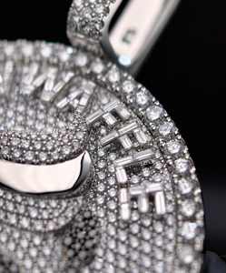 Colgante de Plata 925 Estilo Hip-Hop Personalizado con Moissanita VVS, Plata S925, Pasa Prueba de Diamante, Amuleto Único de Panda - Product Image 3