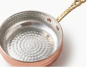 Stylish Rose Gold Polished Sauce <b>Pans</b> Utensils With Brass <b>Handle</b> For Kitchenware Hotel Restaurant And Home Use - Product Image 3