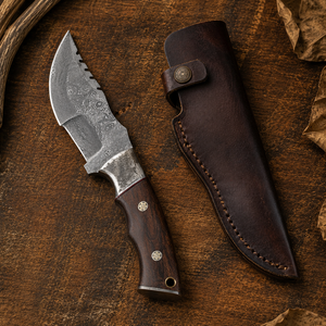Couteau de chef en acier Damas forgé à la main, personnalisé, service OEM, couteau de cuisine Tracker, service OEM, couteau léger - Product Image 6