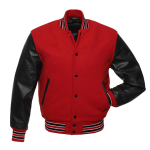 High Quality Custom <b>Baseball</b> <b>Jacket</b> Long Sleeve <b>Men</b> Leather Varsity <b>Jacket</b> - Product Image 1