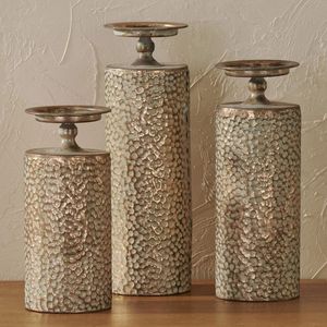 Juego de jarrones modernos de bronce para mesa con acabado en pátina y asa - Product Image 5