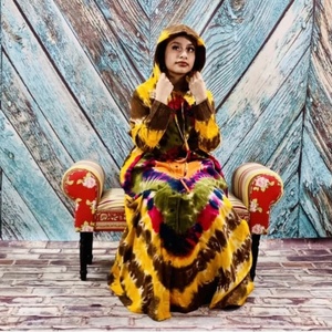 2025 nouveau produit main cravate teinture Kimono veste vacances Boho coupe ample veste vêtements de plage couvrir vacances d'été femmes Kimono Robe - Product Image 4