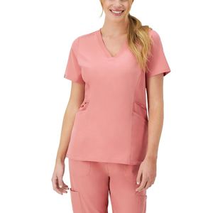 Conjunto de Uniforme Médico Unisex de Manga Corta con Blusa con Bolsillo y Pantalones Jogger de Pierna Ajustada en Tejido de Algodón - Product Image 1