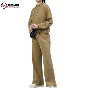 Conjunto Deportivo de Invierno de Alta Calidad con Estampado 2026, Top Corto y Pantalones Jogger, Dos Piezas, Sudadera con Capucha, Chándal Informal para Mujer - Product Image 3