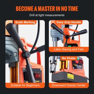 Trapano Magnetico Portatile Elettrico da 1300W, Diametro di Foratura 1.6, 810 RPM a Vuoto, 2810 Lbf di Forza di Perforazione - Product Image 6
