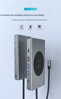 Station d'accueil multifonctionnelle 13-en-1 USB-C avec double sortie 4K, charge sans fil et hub USB pour l'exportation transfrontalière