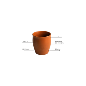 Tazas de Té Redondas de Arcilla Natural Hechas a Mano, Color Terracota, Jarrones Decorativos para Uso en Interiores y Exteriores - Product Image 5