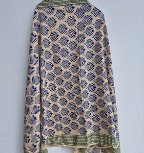 Hand Block Printed Lightweight Breathable Long Cotton <b>Sarong</b> Pareo Floral Beach <b>Wrap</b> for Women Boho Cover 100% Cotton - Product Image 2