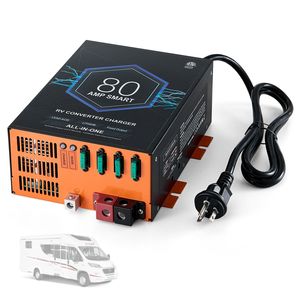 Convertitore Smart per Camper da 80 Ampere, Caricabatterie 110V AC 12V DC a 4 Fasi, Convertitore di Potenza Regolabile 13V 16.5V per Sistemi Elettrici RV - Product Image 1