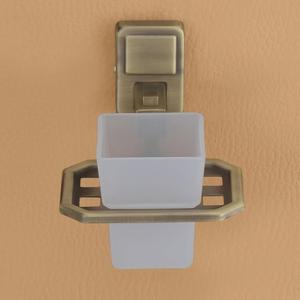 Wall Mounted Brass <b>Toothbrush</b> <b>Holder</b> Premium Bathroom Brush <b>Holder</b> Toothpaste Organizer - Product Image 6