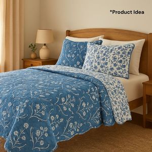 ผ้าฝ้ายทอมือพิมพ์ลายบล็อกอินเดีย เป็นมิตรกับสิ่งแวดล้อม ยั่งยืน ทนทาน ระบายอากาศได้ดี เหมาะสำหรับทำผ้าม่าน สไตล์โบโฮ โมเดิร์น นุ่มสบาย - Product Image 1