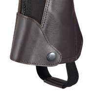 Desain Khusus Kulit Asli Berkualitas Tinggi Western Half Chaps Penutup Ritsleting Ukuran dan Warna Dapat Disesuaikan Produsen Profesional