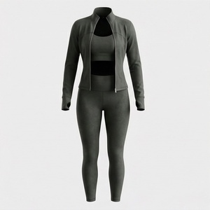 Ensemble de yoga sans couture en nylon et élasthanne pour femme – Tenue de sport, fitness, entraînement et vêtements de sport - Product Image 1