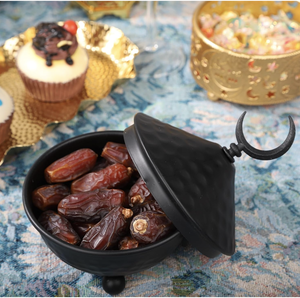 Cuenco Decorativo de Metal para Ramadán, Diseño de Luna Creciente, Centro de Mesa Islámico, Decoración para el Hogar, Regalo para Eid, Cuenco para Frutas, Dulces y Bocadillos - Product Image 5